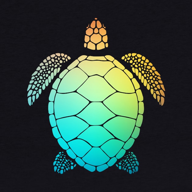 Cute Turtle Loves The Beach - Yeah Save The Sea Turtle Black by mangobanana